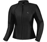SHIMA MONACO 2.0 Blouson de moto pour femme - Respirant, élastique, ajusté et blouson en cuir avec protections (Noir,S)
