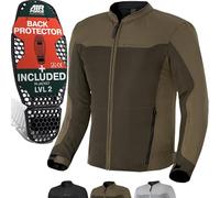 SHIMA OPENAIR Blouson Moto Homme | Veste Moto D'été Légère et Respirante en Maille, Protections CE du dos, des épaules et des coudes, réglage de la largeur (Marron, L)