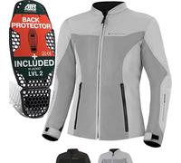 SHIMA Openair Veste textile de moto pour dames, gris, taille XL pour femmes