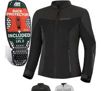 SHIMA Openair Veste textile de moto pour dames, noir, taille XL pour femmes