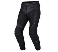 SHIMA PISTON Pantalon moto hommes - Pantalon d'été en cuir et maille avec panneaux élastiques, protections CE des hanches et des genoux (52, Noir)