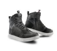 SHIMA REBEL 2.0 Chaussure Moto Femme Cuir Ventilés Homologué Sneakers Protection Chevilles Fermeture Éclair Latérale Semelle Antidérapante Basket Été Trail Bottes (Femmes, Ventilé Gris, 38)