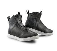SHIMA REBEL 2.0 Chaussure Moto Homme Cuir Ventilés Homologué Sneakers Protection Chevilles Fermeture Éclair Latérale Semelle Antidérapante Basket Été Trail Bottes (Hommes, Ventilé Gris, 43)
