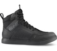 SHIMA REBEL 2.0 Chaussure Moto Homme Cuir Imperméable Homologué Sneakers Protection Chevilles Fermeture Éclair Latérale Semelle Antidérapante Basket Été Trail Bottes (Hommes, Imperméable Noir, 46)