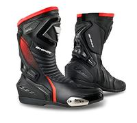 SHIMA RSX-6 Men, Bottes Moto Homme | Renforcées, Chaussueres de Motard en Cuir, Support de Cheville, Semelle Antidérapante (Rouge Fluo, 42)