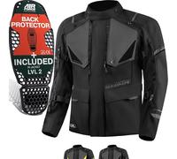 SHIMA RUNNER Veste Moto Homme Homologué AIRFORCE Dorsale Blouson Armure Protecion Vestes Imperméable Textile Vetement Hiver Ete Touring Motos Aventure équipements (Hommes, Noir, 3XL)