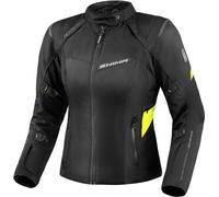 SHIMA Rush 2.0 imperméable à l’eau dames moto textile veste, noir/jaune, Taille S