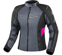 SHIMA Rush 2.0 Vented imperméable à l’eau dames moto textile veste, noir-gris-rose, taille 3XL pour femmes