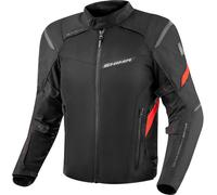 SHIMA Rush 2.0 veste textile de moto imperméable, noir-rouge, taille S pour homme