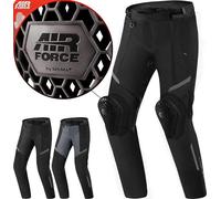 SHIMA RUSH Pantalon Moto Femme Homologué Genouillères AIRFORCE Pantalon De Moto Armure Combinaison de Motos Protection Ajustable Genoux Renforcé Airflow (Femmes, Pantalon Regular, Noir, M)