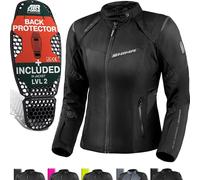 SHIMA Rush 2.0 imperméable à l’eau dames moto textile veste, noir, taille M pour femmes