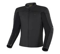 SHIMA SHADOW TFL Blouson Moto Homme -Veste Moto en cuir premium ventilé avec protections CE du dos, des épaules et des coudes, doubles coutures renforcées, Technologie TFL Cool (Noir, XL)