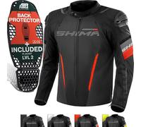 SHIMA Solid 2.0 Veste Moto Homme Homologué AirForce Dorsale Blouson Armure Protecion Vestes Imperméable Textile