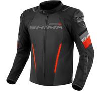 SHIMA Solid 2.0 veste textile de moto imperméable, noir-rouge, taille S pour homme