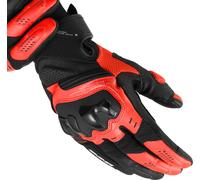 SHIMA Spark 3.0 Gants de moto, Noir/Rouge/Fluo Rouge foncé, Taille M