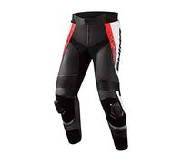 SHIMA STR 2.0 Pantalon de moto - Cuir, pantalon de sport avec protections des hanches et des genoux, glissières pour les genoux, cuir perforé, pour combinaison 2 pièces (52, Rouge Fluo)