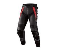 SHIMA STR 2.0 Pantalon de moto - Cuir, pantalon de sport avec protections des hanches et des genoux, glissières pour les genoux, cuir perforé, pour combinaison 2 pièces (58, Rouge)