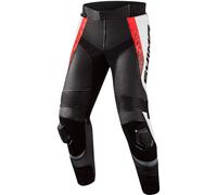 SHIMA STR 2.0 Pantalon de moto - Cuir, pantalon de sport avec protections des hanches et des genoux, glissières pour les genoux, cuir perforé, pour combinaison 2 pièces (48, Rouge Fluo)