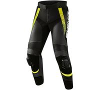 SHIMA STR 2.0 Pantalon en cuir de moto, noir/jaune, Taille 50