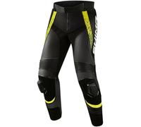 SHIMA STR 2.0 Pantalon en cuir de moto, noir/jaune, Taille 52