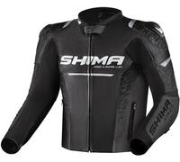 SHIMA STR 2.0 Veste de moto - Cuir, blouson sport avec protections dorsales, coudes, épaules, cuir perforé, pour combinaison 2 pièces (46, Noir)