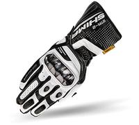 Shima STR-2 Gants Moto Homme - Gants Touchscreen, D'été, Sport et Cuir avec Protecteur de Jointure en Carbone, Glissières Mains et Doigts, Paume Renforcée (Blanc, XL)