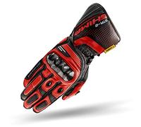 Shima STR-2 Gants Moto Homme - Gants Touchscreen, D'été, Sport et Cuir avec Protecteur de Jointure en Carbone, Glissières Mains et Doigts, Paume Renforcée (Rouge, L) Noir