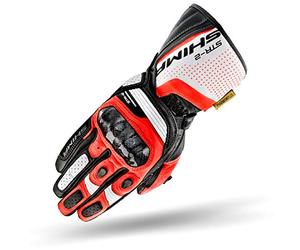SHIMA STR-2 Gants Moto Homme - Gants Touchscreen, D'été, Sport et Cuir avec Protecteur de Jointure en Carbone, Glissières Mains et Doigts, Paume Renforcée (Rouge, XXL)