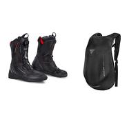 SHIMA STRATO Bottes Moto Homme - Renforcées Bootes Adventure Touring Avec Système de Fermeture Rapide ATOP, Support de Cheville, Semelle Antidérapante (Noir, 46) AYRO Backpack