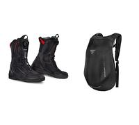 SHIMA STRATO LADY Bottes Moto Femme - Renforcées Bootes Adventure Touring Avec Système de Fermeture Rapide ATOP, Support de Cheville, Semelle Antidérapante (Noir, 38) AYRO Backpack