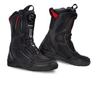 SHIMA STRATO LADY Bottes Moto Femme - Respirantes, Renforcées Bootes Adventure Touring Avec Système de Fermeture Rapide ATOP, Support de Cheville, Semelle Antidérapante (Noir, 36)