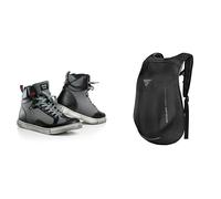 SHIMA SX-2 Chaussures de Moto Pour Hommes | Cuir, Renforcées, Avec Soutien de la Cheville, Semelle Antidérapante, Adhérence pour le Changement de Vitesse (Noir, 47) AYRO Backpack