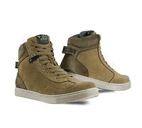 SHIMA SX-2 EVO Chaussure Moto Homme - Botte Moto Hommes Cuir, Respirantes, Renforcées, avec Soutien de la Cheville, Semelle Antidérapante, Coussinet de Protection (Brun, 47)