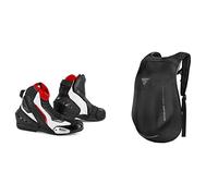 SHIMA SX-6 Men, Bottes Moto Homme | Renforcées, Chaussueres de Motard en Cuir, Support de Cheville, Semelle Antidérapante (Blanc, 45) AYRO Backpack