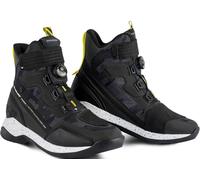SHIMA TAKESHI VENT, Bottes de Moto Homme - Renforcées, Chaussueres de Motard avec Système de Fermeture ATOP, Support de Cheville, Semelle Antidérapante (Camo, 43)