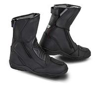 SHIMA TERRA LADY, Bottes Moto Femme - Renforcées, Chaussueres de Motard en Cuir, Support de Cheville, Semelle Antidérapante, (Noir, 40)