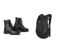 SHIMA THOMSON, Bottes Moto Homme | Renforcées, Chaussueres de Motard en Cuir, Support de Cheville, Semelle Antidérapante (Noir, 42) AYRO Backpack