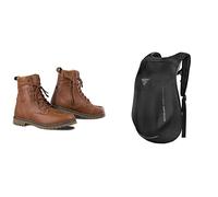 SHIMA THOMSON, Bottes Moto Homme | Renforcées, Chaussueres de Motard en Cuir, Support de Cheville, Semelle Antidérapante (Marron, 45) AYRO Backpack