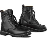 SHIMA Thomson Bottes Moto Homme Renforcées Chaussueres Motard en Cuir Support Cheville Semelle Antidérapante (Noir, 42)
