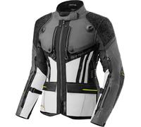 SHIMA Tracker Veste textile moto, Blanc/Gris/Jaune, Taille L
