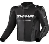 SHIMA STR 2.0 Veste de moto - Cuir, blouson sport avec protections dorsales, coudes, épaules, cuir perforé, pour combinaison 2 pièces (46, Noir)
