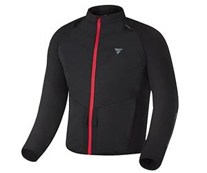 SHIMA WARMUP veste moto hommes - veste matelassée avec couche d'isolation et tissu coupe-vent sur les manches (XL, Noir)