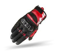 SHIMA X-BREEZE 2 Gants Moto Homme - Gants Ventilés, Touchscreen, D'été Textil avec Protecteur de Jointure en Carbone, Paume Renforcée (Rouge, S)
