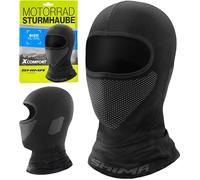 SHIMA X-Comfort Cagoule Moto Homme Femme Balaclava Ete Hiver Vêtements de Protection Equipements Masque Elastique Respirante Multifonction sous Casque (Unisex, Noir, XL-3XL)