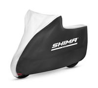 SHIMA X-Cover Housse Moto Exterieur Impermeable Bache Accessoire Etanche Abri Protecion Accessoires Garage Extérieur Protection UV Anti-poussière Trou pour Serrure (Noir, M)