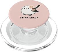 Shimaenaga avec Fleur de Cerisier Hokkaido Oiseau fée des neiges PopSockets PopGrip pour MagSafe