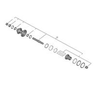 Shimano Fh-m9111 Hub Axle Blanc 148 mm Black