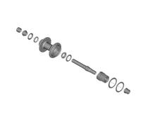 Shimano Deore Wh-mt501 Rear Hub Axle Noir