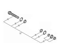 SHIMANO Axe moyeu complet - WH-R9170-C40-TU-F12
