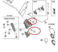 Shimano BR-R7170/R8170/R9270 étrier de frein à disque bouchon à vis de purge capuchon de patron de purge Y2J 706000 Y2HW08000 Y2HW10000 No 6 Y2J706000